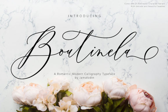 Boutinela: Elegant Handwritten Font