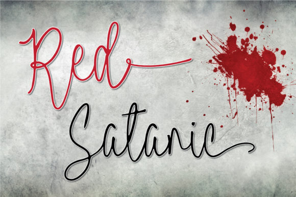 Red Satanic: A Romantic Script Font